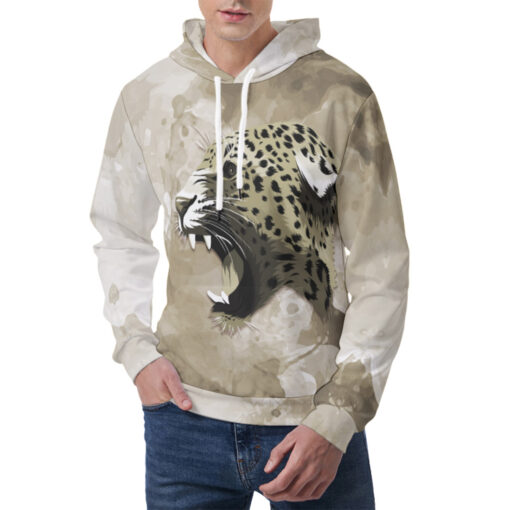 Snarling Leopard Men's Hoodie