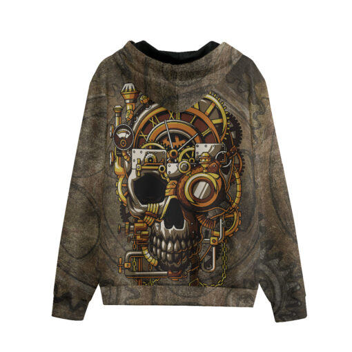 Steampunk Skull Zip Up Hoodie - Image 2