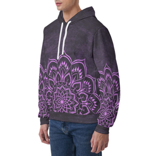 Purple Mandala Men's Hoodie - Image 4