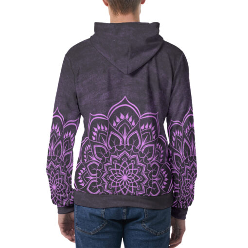 Purple Mandala Men's Hoodie - Image 2