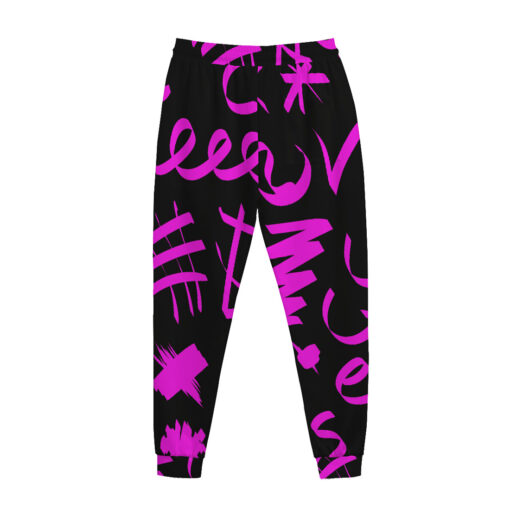 Pink Brushstrokes Men's Tracksuit - Image 3