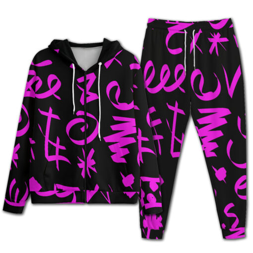 Pink Brushstrokes Men's Tracksuit