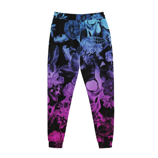 Neon Skulls with Flowers Men's Tracksuit - Image 3