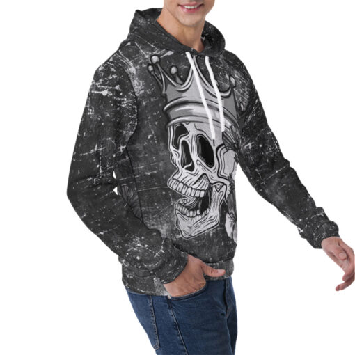 Skull with Crown Men's Hoodie - Image 2