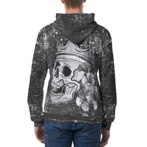 Skull with Crown Men's Hoodie - Image 4