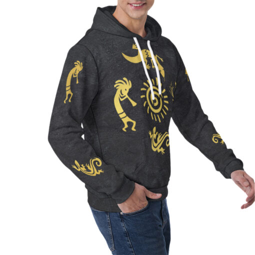 Kokopelli Figures Men's Hoodie - Image 2