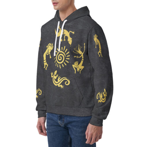 Kokopelli Figures Men's Hoodie - Image 3