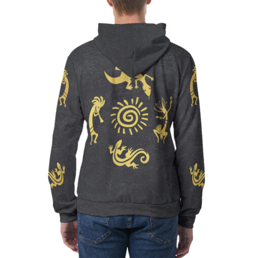 Kokopelli Figures Men's Hoodie - Image 4