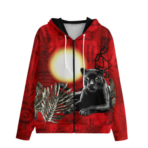 African Black Panther Zip Up Hoodie