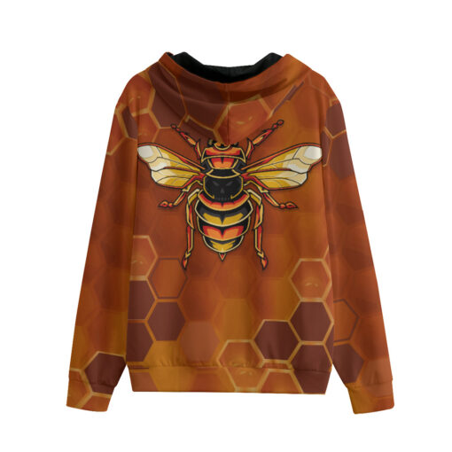 Bee Hexagons Zip Up Hoodie - Image 2