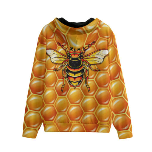 Bees Hexagon Zip Up Hoodie - Image 2