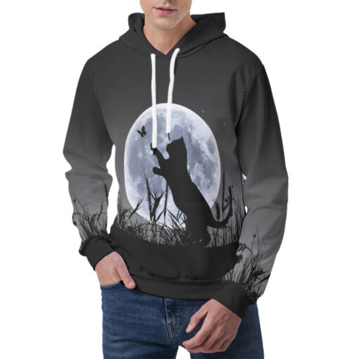 Cute Cat Silhouette Men's Hoodie