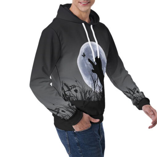 Cute Cat Silhouette Men's Hoodie - Image 2