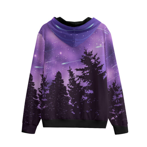 Dark Forest Meteor Shower Zip Up Hoodie - Image 2