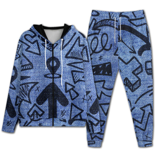 Arrows on Denim Men's Tracksuit