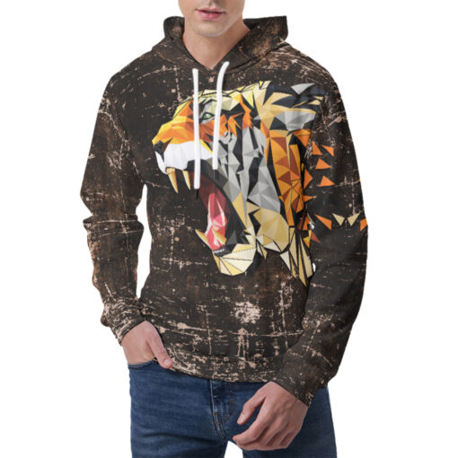 Tiger Polygons Men's Hoodie