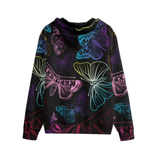 Colorful Butterflies Zip Up Hoodie - Image 2