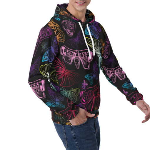 Colorful Butterflies Men's Hoodie - Image 2