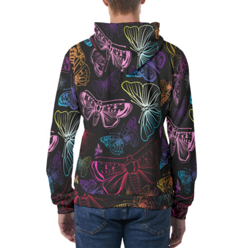 Colorful Butterflies Men's Hoodie - Image 4