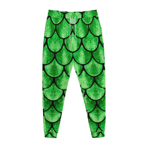 Green Glow Fish Scales Sweatpants