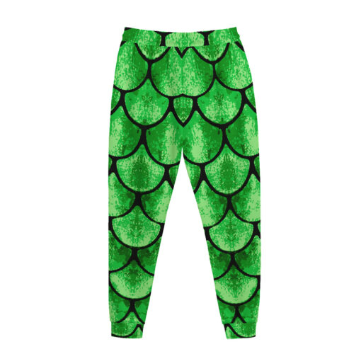 Green Glow Fish Scales Sweatpants - Image 2