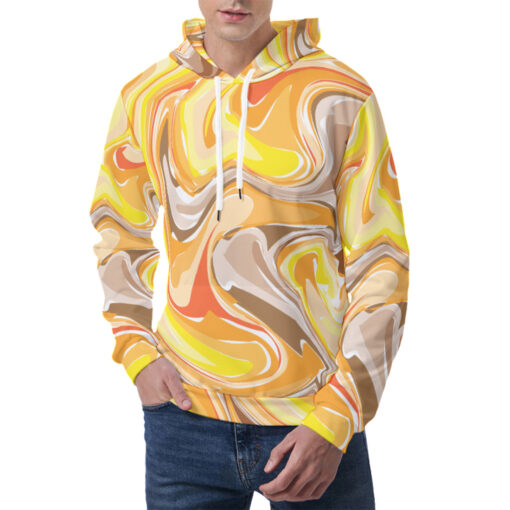 Yellow Marble Men's Hoodie