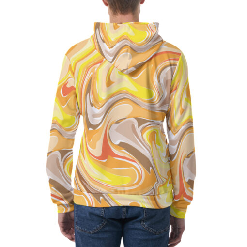 Yellow Marble Men's Hoodie - Image 4