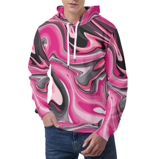 Pink Marble Men's Hoodie