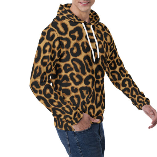 Stunning Leopard Men's Hoodie - Image 2