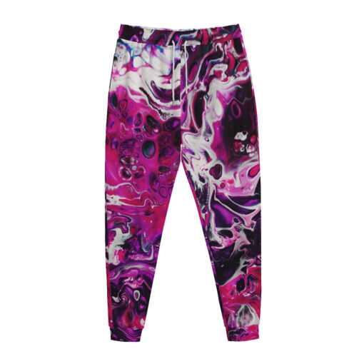 Purple Acrylic Marble Sweatpants