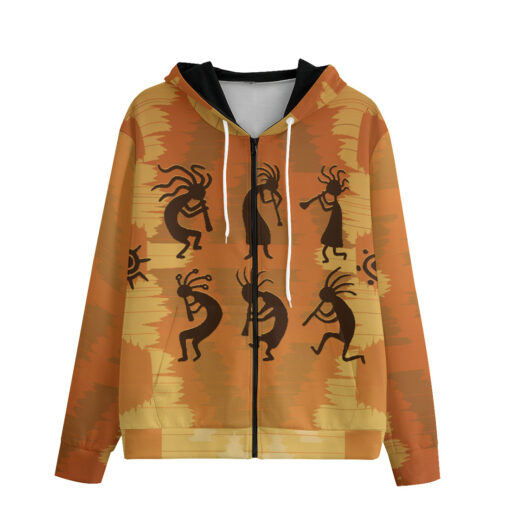 Kokopelli Figures Zip Up Hoodie