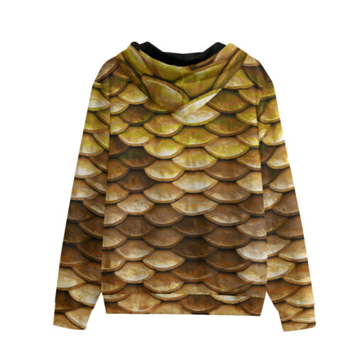 Golden Fish Scales Zip Up Hoodie - Image 2