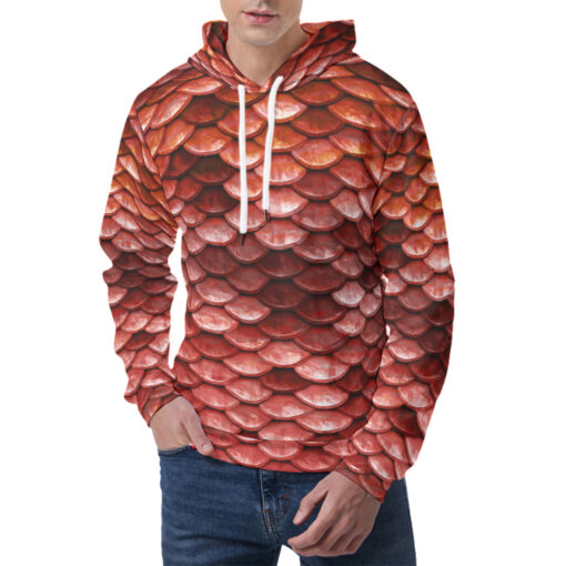 Red Fish Scales Men's Hoodie