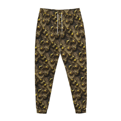 Brown Alligator Skin Sweatpants