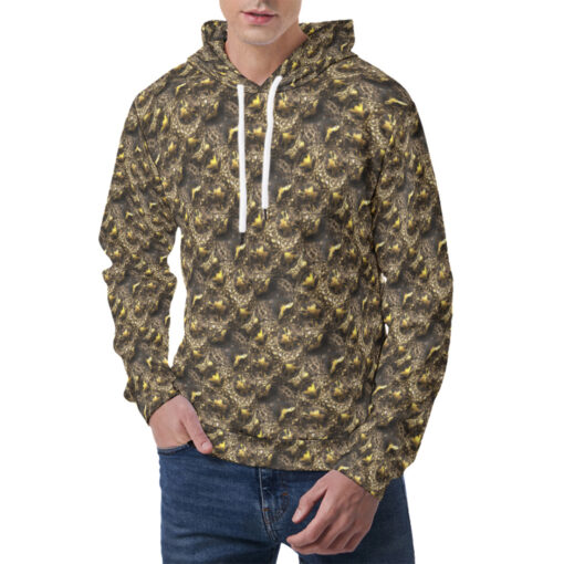 Brown Alligator Skin Men's Hoodie