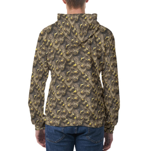 Brown Alligator Skin Men's Hoodie - Image 4