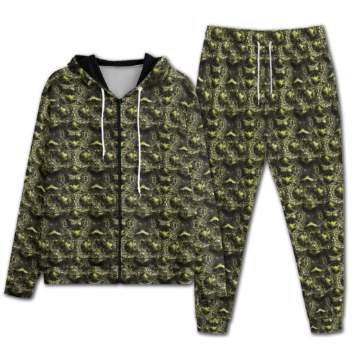 Green Alligator Skin Men's Tracksuit