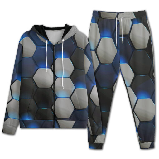 Hexagonal Modern Tech Men's Tracksuit