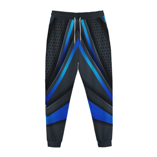 Blue Line Gradient Shapes Sweatpants