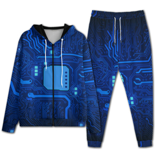 Computer Circuit Board Men's Tracksuit