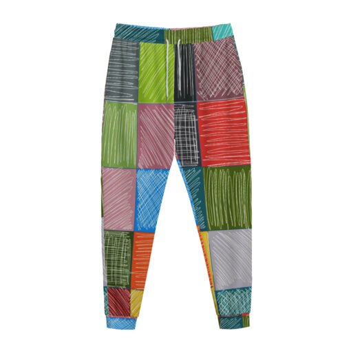 Patchwork Stroke Drawing Sweatpants