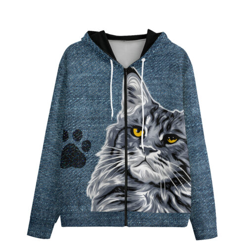 Maine Coon Cat Zip Up Hoodie