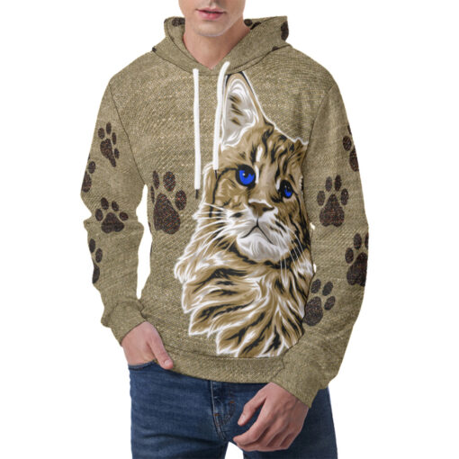 Red Maine Coon Cat Men's Hoodie