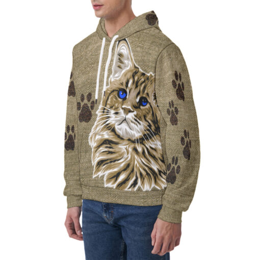 Red Maine Coon Cat Men's Hoodie - Image 3