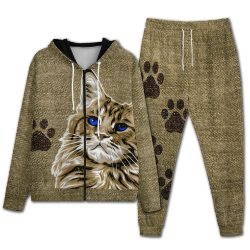 Red Maine Coon Cat Men's Tracksuit