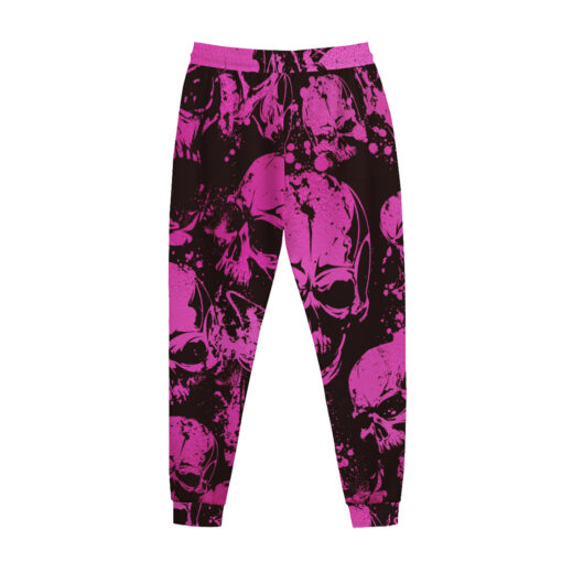 Pink Grunge Skulls Men's Tracksuit - Image 3