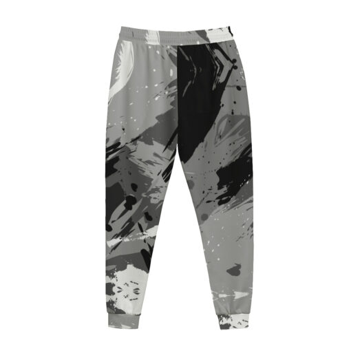 Abstract Gray Grunge Sweatpants - Image 2