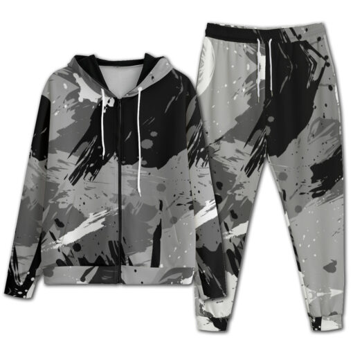 Abstract Gray Grunge Men's Tracksuit