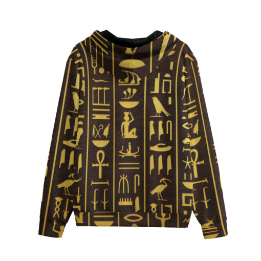 Ancient Egyptian Hieroglyphs Zip Up Hoodie - Image 2