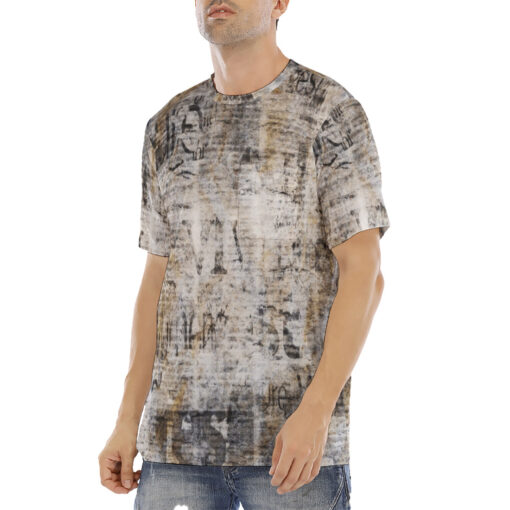 Grunge Vintage Newspaper Men's T-Shirt - Image 2